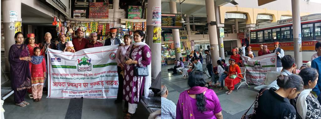 Folk media teams raised awareness among villagers about safe building construction and introduced building techniques
